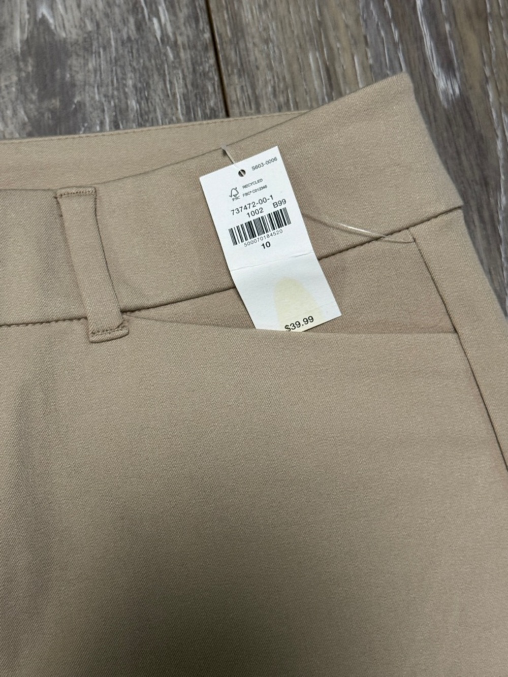 Womens Old Navy Stretch Slim-Fit Pants - Tan - Picture 2 of 4